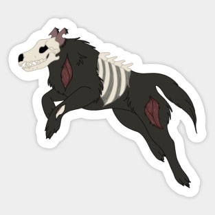 Apocalyptic Zombie Wolf Sticker